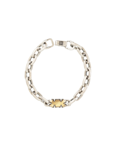 Sterling Silver & Brass Oval Link Thorn Bracelet