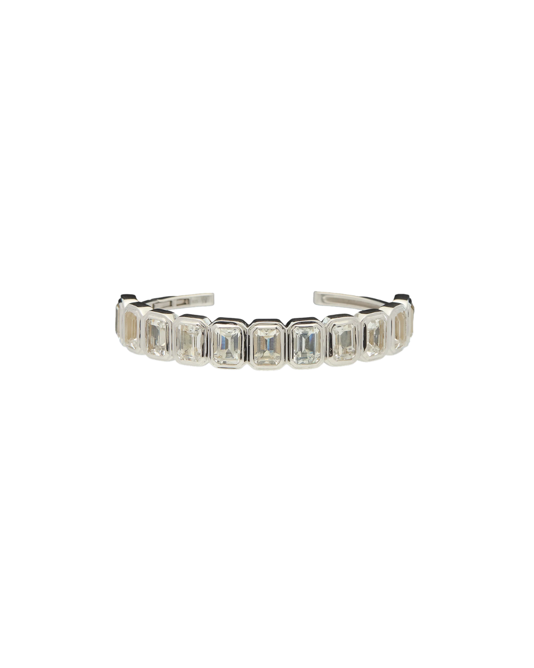 Wyld Box’s Sterling Silver Ray of Quatrum Cuff with White Topaz
