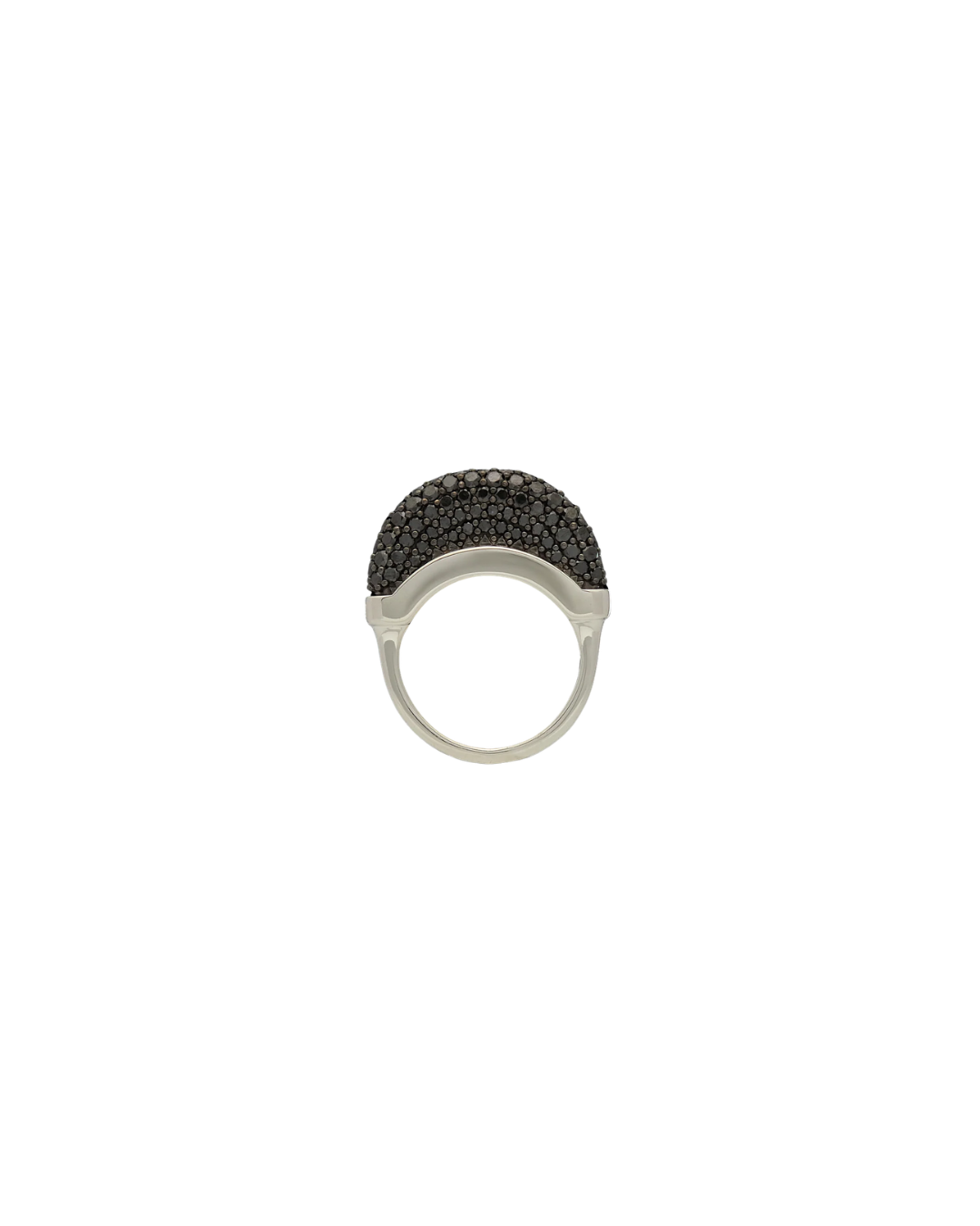 Wyld Box's Sterling Silver Luna Ring with Black Diamonds