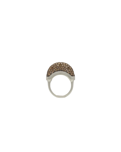 Wyld Box's Sterling Silver Luna Ring with Brown Diamonds