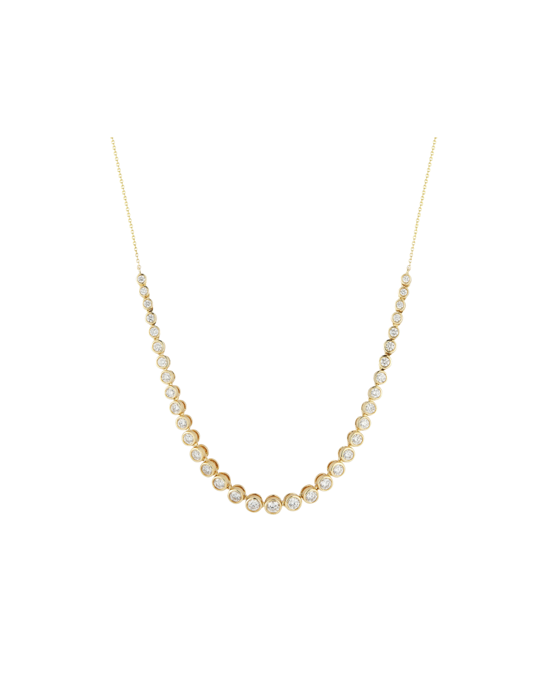 Lulu Jack Graduating Bezel Tennis Necklace