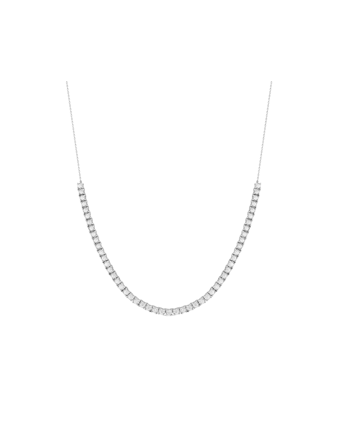 Ava Bea Tennis White Gold Necklace
