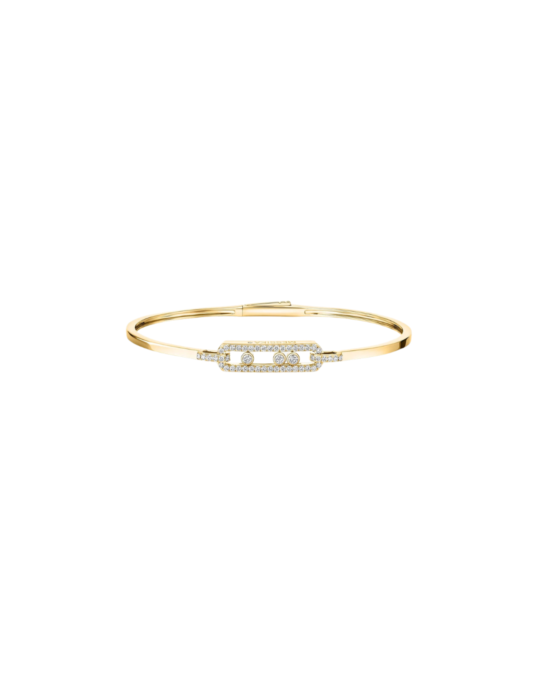 Messika Move Classique Pavé Bangle 18K Yellow Gold with Diamonds