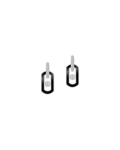 Messikas 18KWG So Move Drop Earrings with Onxy and Diamond