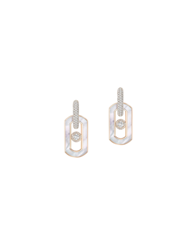Messikas 18KRG So Move Drop Earrings with Mother of Pearl and Diamonds