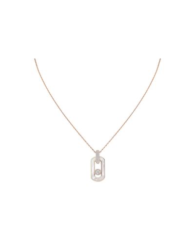 Messikas 18KRG So Move Necklace with Mother of Pearl and Diamonds